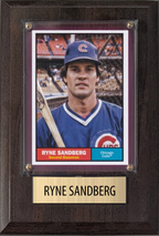 Ryne Sandberg Chicago Cubs HOF Fan Gift Plaque 4x6 1 Card Topps Donruss Panini 2024 2025 2026