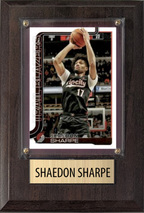 Shaedon Sharpe Portland Trailblazers 2026 2025 2024 Topps Prizm Hoops 4x6 Gift Plaque