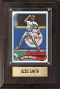 Ozzie Smith St. Louis Cardinals Hall of Fame Fan Gift Plaque 4x6 1 Card Topps, Bowman 2024 2025 2026