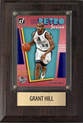 Grant Hill Detroit Pistons Hall of Fame Fan Gift Plaque 4x6 1 Card Hoops, Prizm, Donruss 2024 2025 2026
