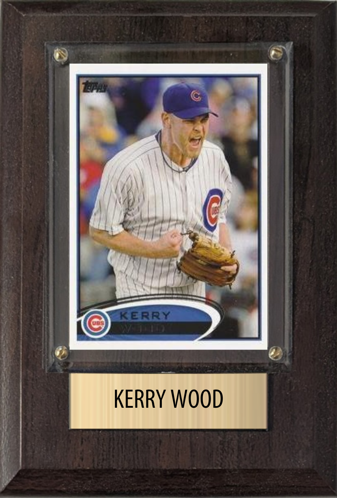 Kerry Wood Chicago Cubs Fan Gift Plaque 4x6 1 Card Topps Donruss Panini 2024 2025 2026