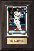 Rafael Devers San Francisco Giants Fan Gift Plaque 4x6 1 Card Topps, Bowman 2024 2025 2026