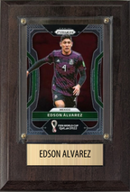 Edson Alvarez Mexico World Cup Soccer Fan Gift Plaque 4x6 1 Card Panini, Topps, Donruss 2024 2025 2026