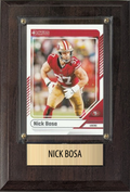 Nick Bosa San Francisco 49ers Fan Gift Plaque 4x6 1 Card Topps Donruss Panini 2024 2025 2026