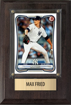 Max Fried New York Yankees Fan Gift Plaque 4x6 1 Card Topps, Bowman 2024 2025 2026