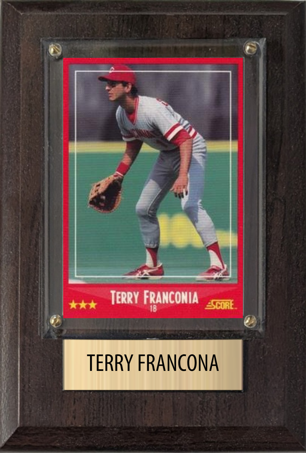 Terry Francona Cincinnati Reds Fan Gift Plaque 4x6 1 Card Topps, Bowman 2024 2025 2026