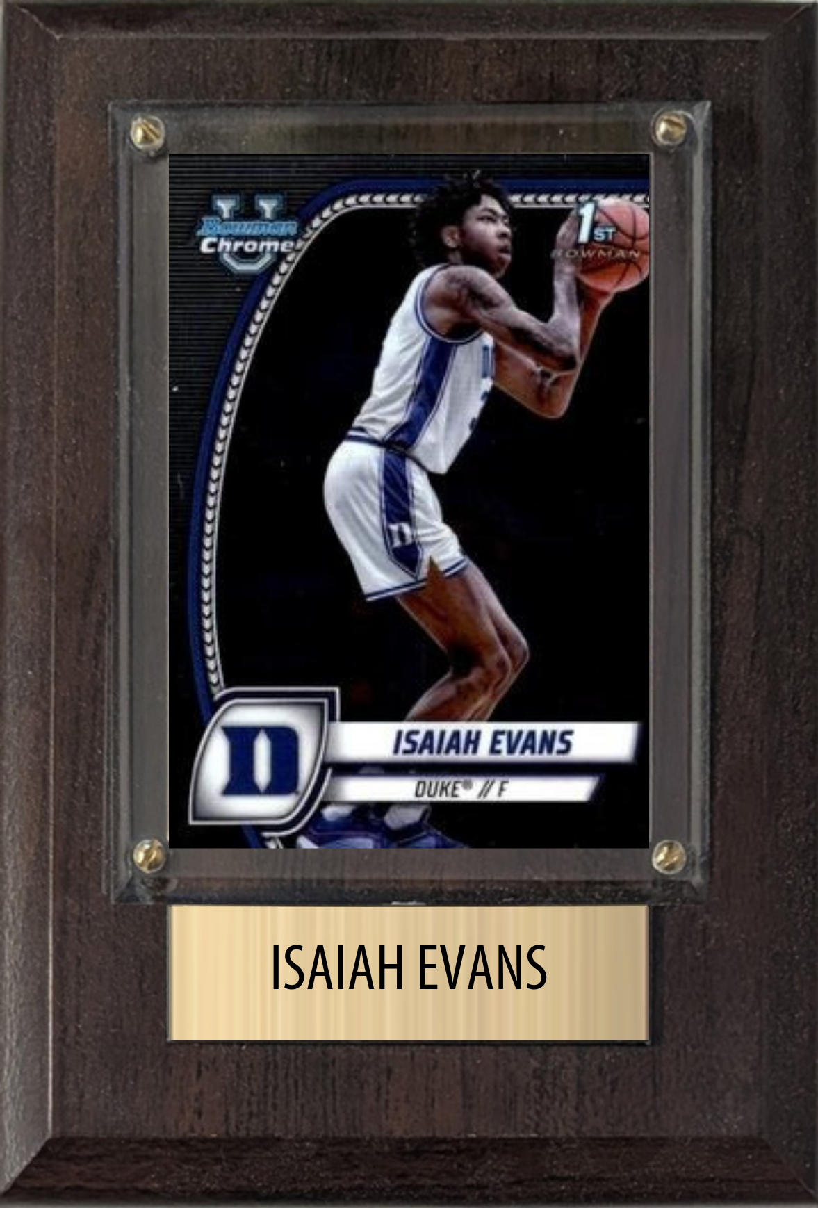 Isaiah Evans Duke 2026 NBA Draft 4x6 Card Plaque Fan Gift