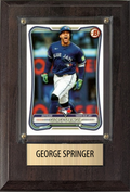 George Springer Toronto Blue Jays Fan Gift Plaque 4x6 1 Card Topps, Bowman 2024 2025 2026