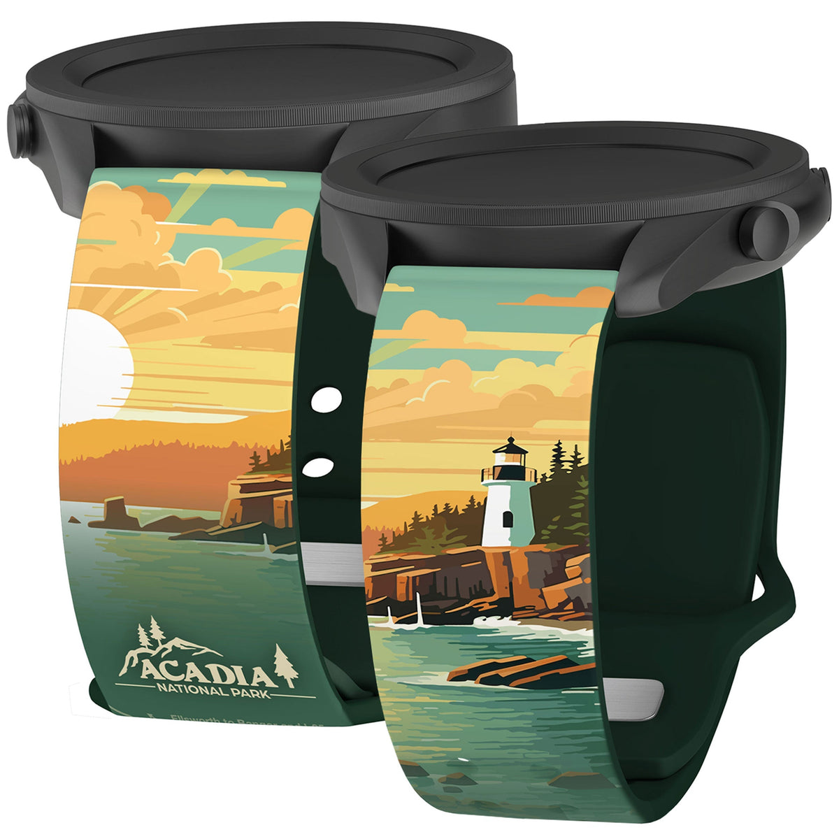 National Parks Acadia HD  Watchband for Samsung, Garmin, Fossil, and More