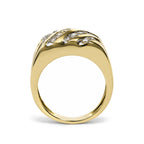 Men's 10K Yellow Gold 1.00 Cttw Channel Set Diamond 5 Row Band Ring