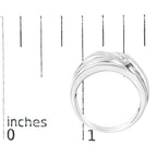 Men's .925 Sterling Silver 1/2 Cttw Diamond Channel Set 3-Stone Band Ring