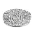 Men's 10K Yellow Gold 1 1/2 Cttw Diamond Cluster Dome Band Ring