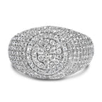 Men's 10K Yellow Gold 1 1/2 Cttw Diamond Cluster Dome Band Ring