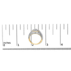 Men's 10K Yellow Gold 1 1/2 Cttw Diamond Cluster Dome Band Ring