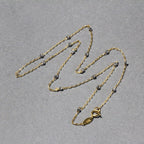 Diamond Cut Bead Links Pendant Chain in 14k Two Tone Gold (3.5mm)