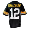 Terry Bradshaw HOF Signed Black Custom Football Jersey Steelers Beckett 186191