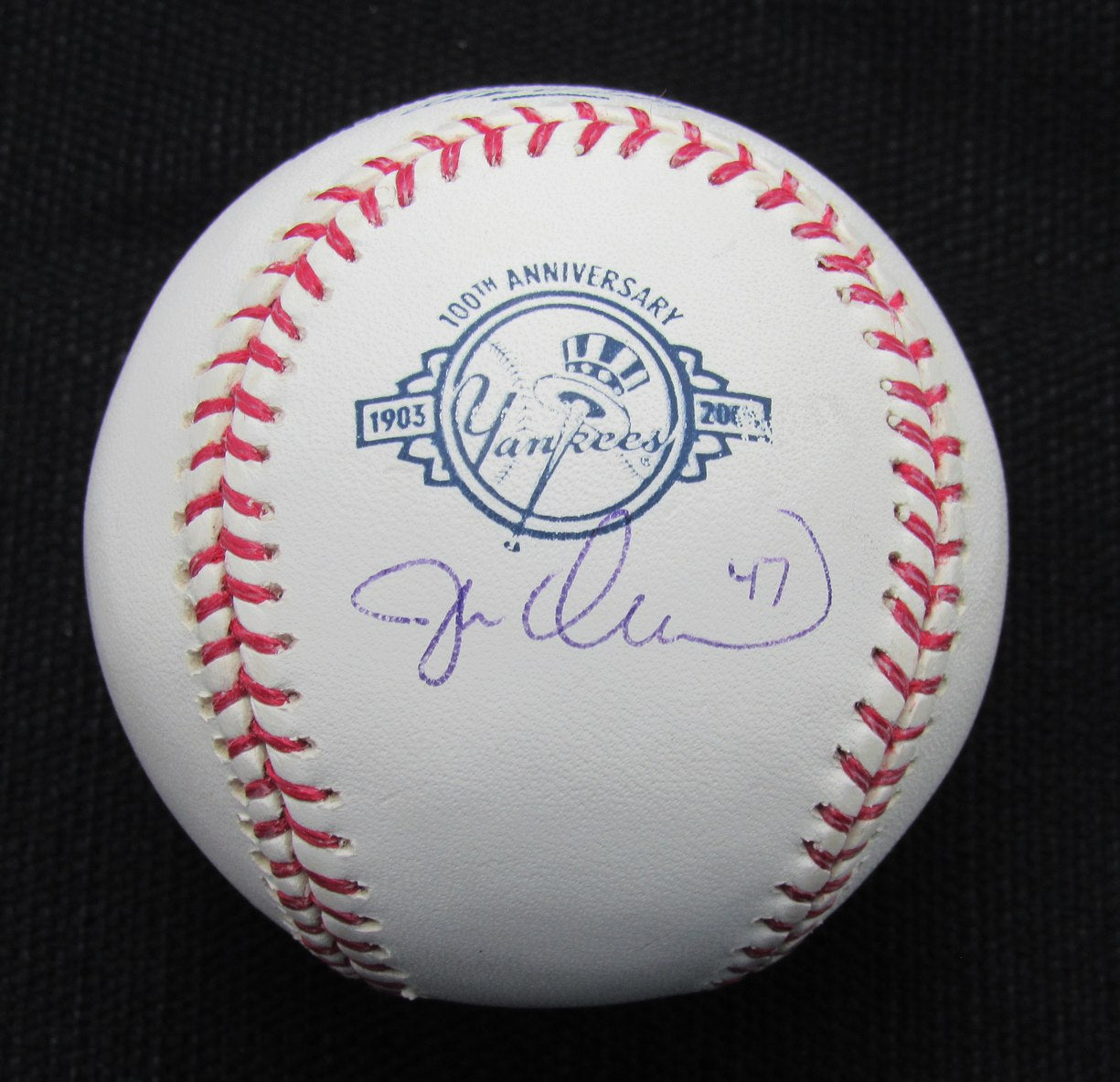 Jesse Orosco Signed/Auto Yankees 100th OML Baseball  186773