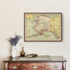 Vintage Map of Alaska 1909