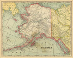 Vintage Map of Alaska 1909