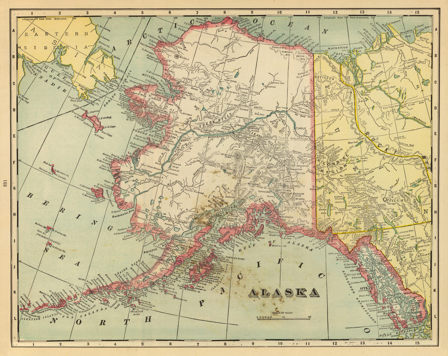 Vintage Map of Alaska 1909