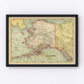Vintage Map of Alaska 1909