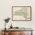 Vintage Map of New York 1842