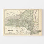 Vintage Map of New York 1842