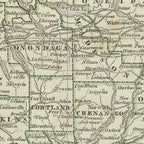Vintage Map of New York 1842