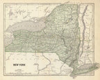 Vintage Map of New York 1842
