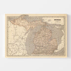 Vintage Map of Michigan 1842