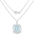 10.05 Carat Genuine Blue Topaz .925 Sterling Silver Pendant