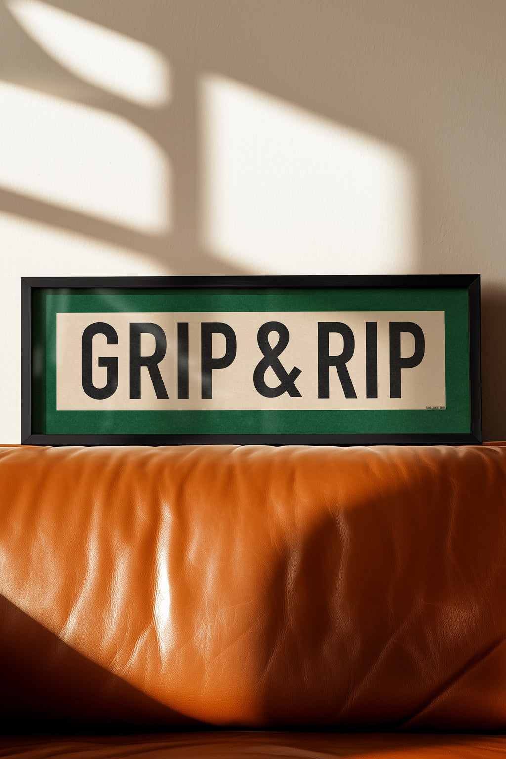 Framed Grip and Rip Golf Art Scroll Sign
