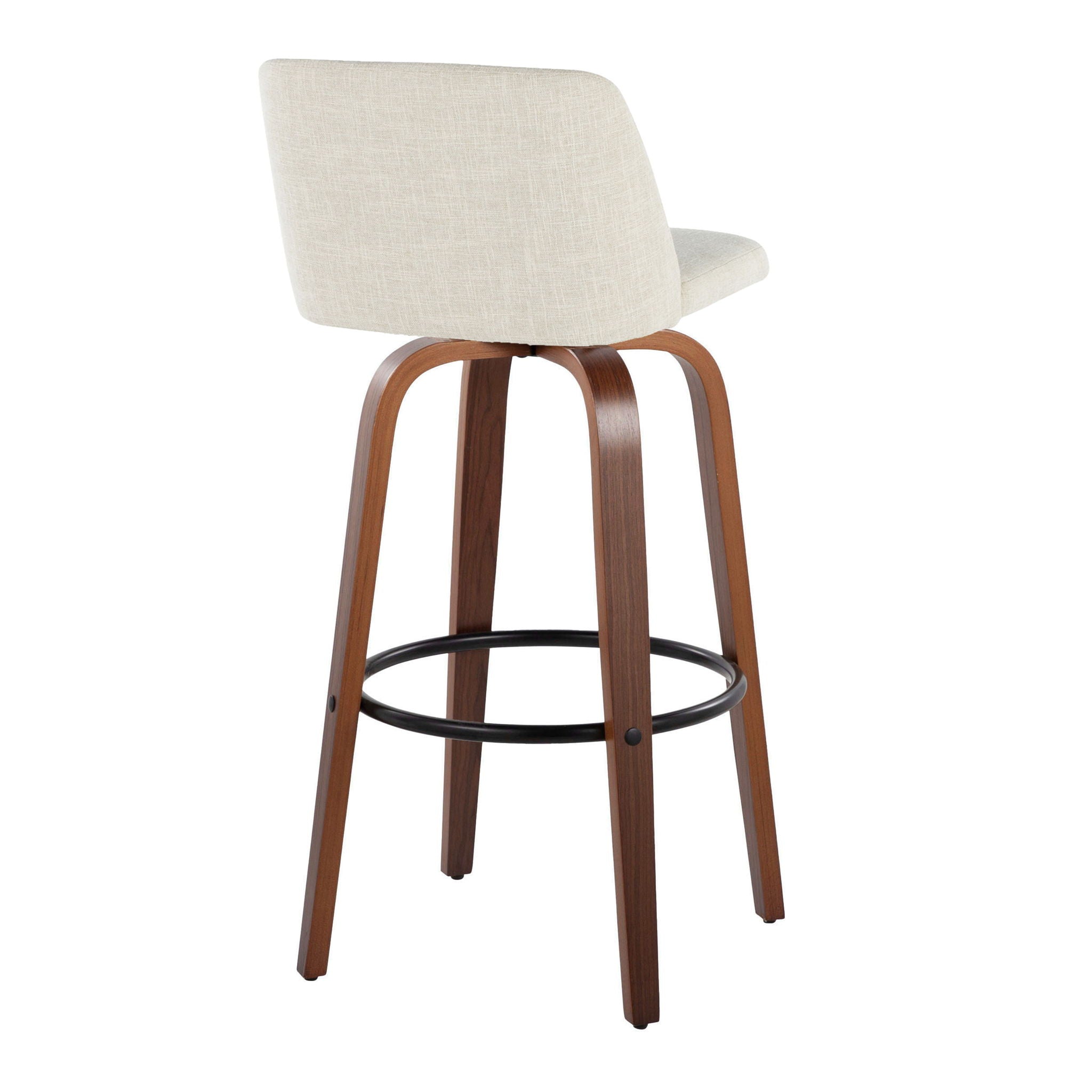 Toriano - Contemporary Fixed Height Barstool Swivel And Round