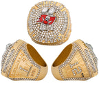 Tampa Bay Buccaneers Championship Ring & Trophy Set – 2003 & 2021 Collectible with Display Box