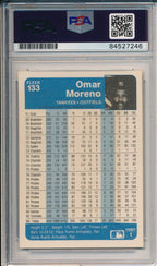 Omar Moreno Yankees Signed/Autographed 1984 Fleer Card #133 PSA/DNA 166450