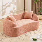 Curved 2 Person Compress Sofa With Armrests