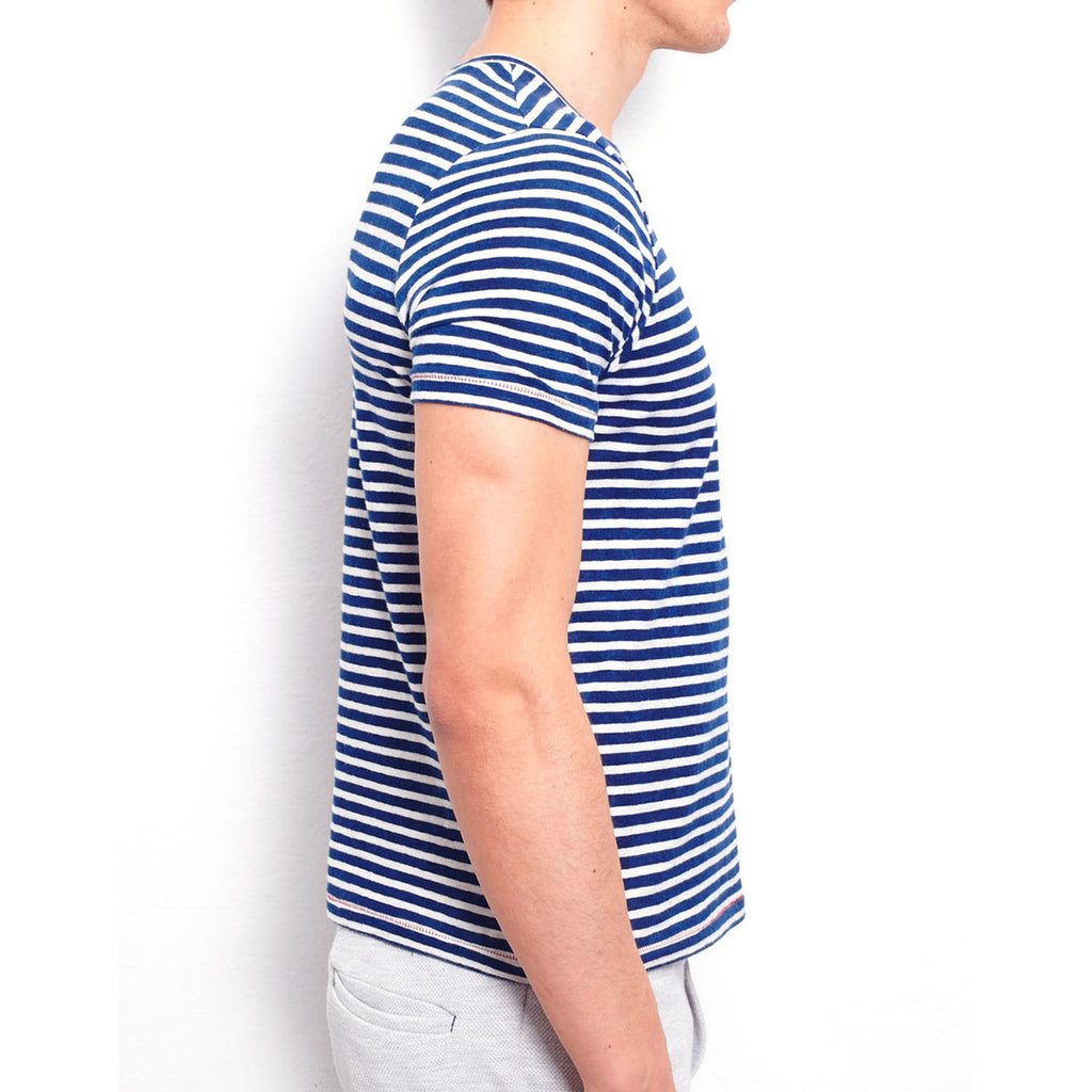 Indigo Dye Marine T-Shirt + Contrast Pirate Patch // Indigo Blue