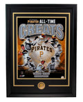 Pittsburgh Pirates All-Time Greats 16x20 Lithograph Print UNSIGNED Framed 188791