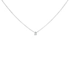 14K White Gold 1/2 Cttw Pear Shape Lab-Grown Diamond 3-Prong Solitaire Pendant Necklace 18 Inch (F-G Color, VS2-SI1 Clarity)