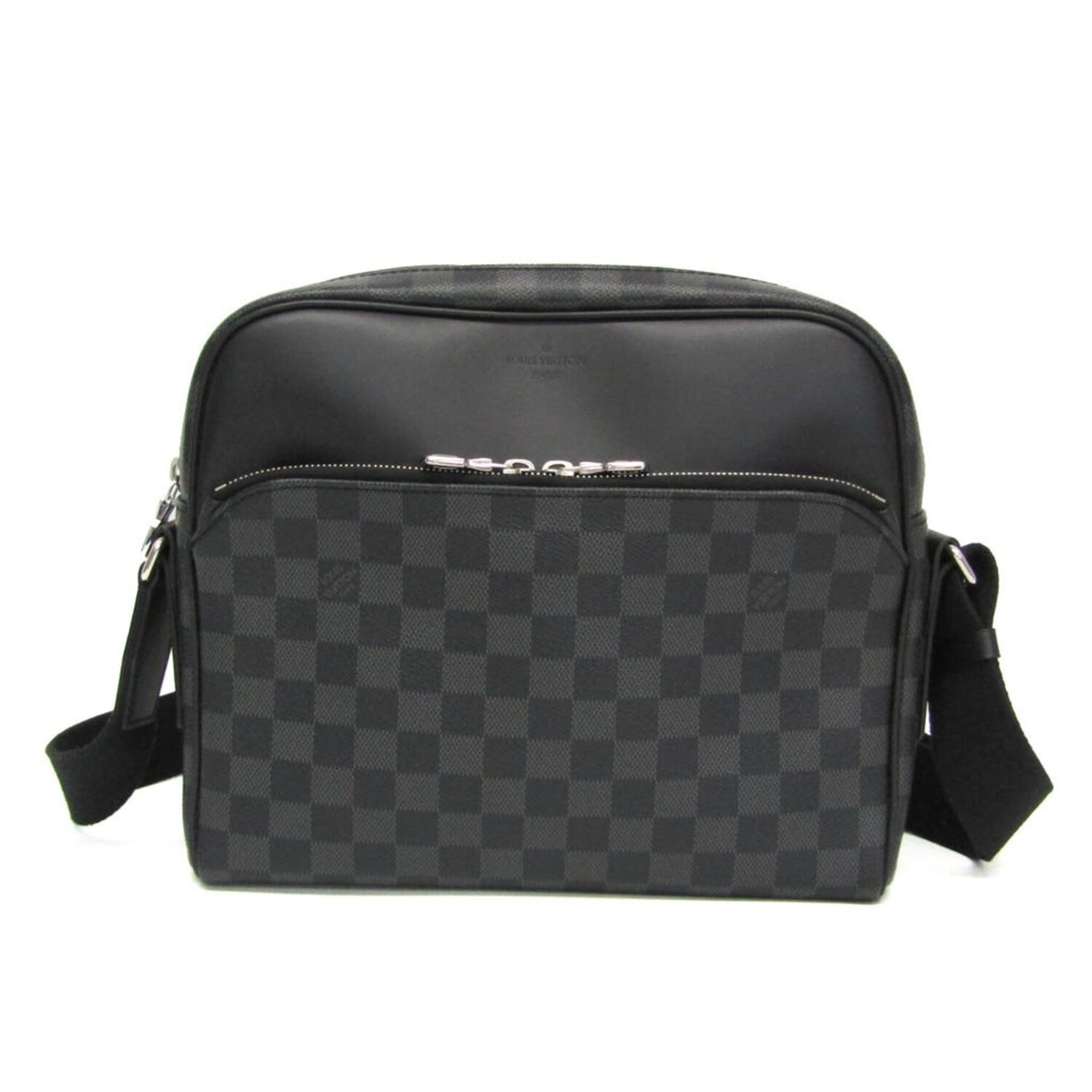 Louis Vuitton // Damier-Coated Canvas + Leather Messenger Bag // Damier Graphite // Pre-Owned