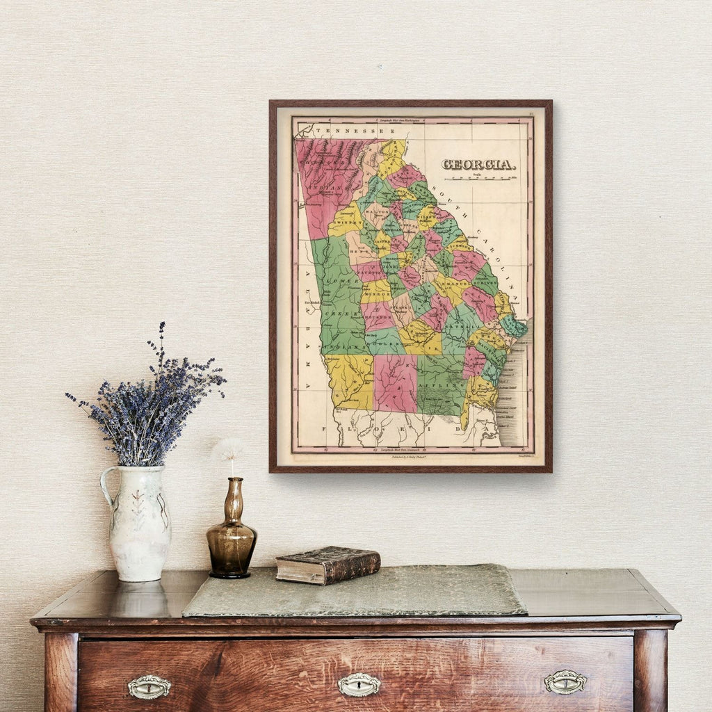 Vintage Map of Georgia 1824