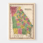Vintage Map of Georgia 1824