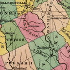Vintage Map of Georgia 1824