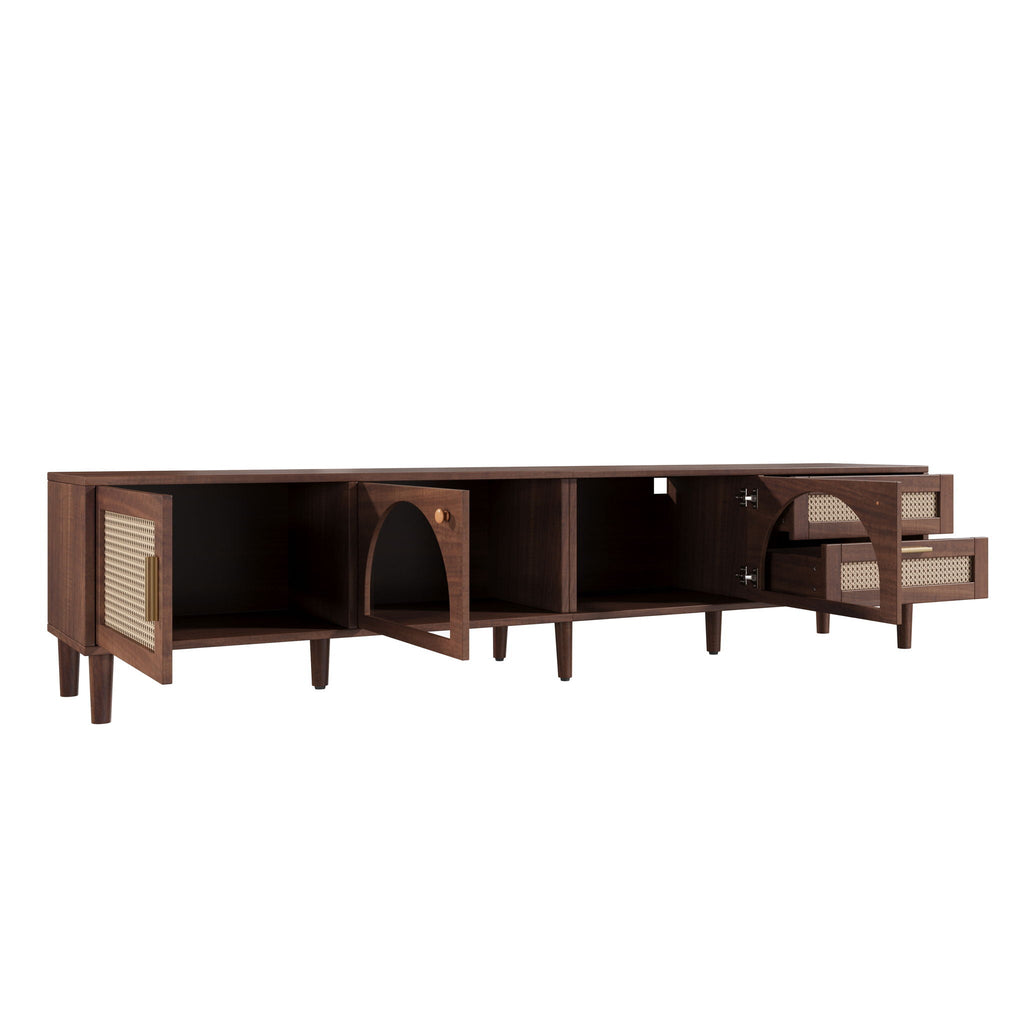 TV Stand For TVs Up To 90" - Dark Brown