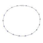 1.80 Carat Genuine Tanzanite .925 Sterling Silver Necklace