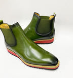 Carrucci Calfskin Boot - Olive