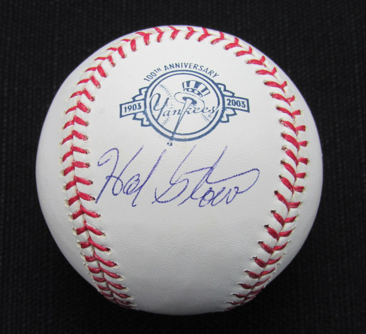 Hal Stowe Signed/Auto Yankees 100th OML Baseball JSA  186783