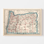 Vintage Map of Oregon 1893