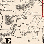 Vintage Map of Oregon 1893