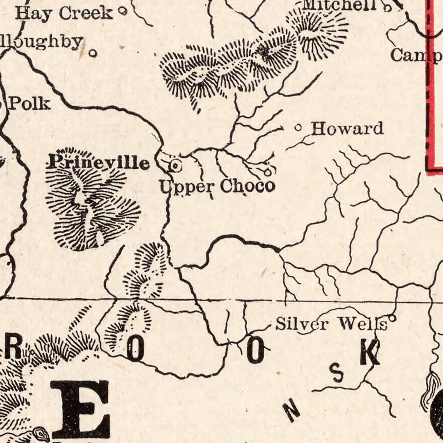 Vintage Map of Oregon 1893